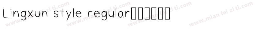 Lingxun style regular字体转换